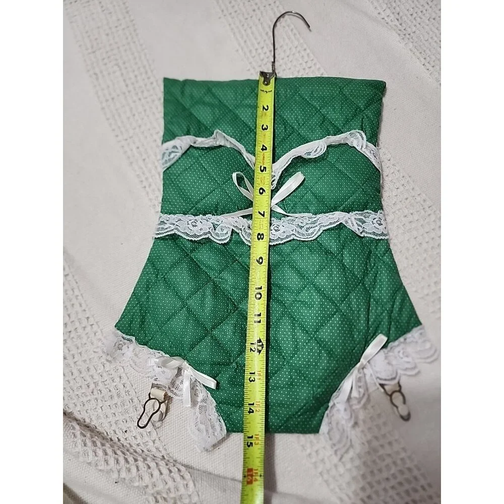 Vintage Handmade Novelty Lingerie‎ Inspired Clothes Pin Bag Hanging with Garters
